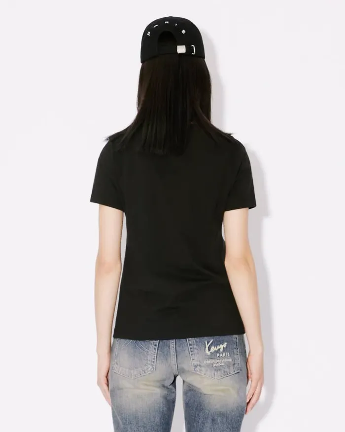 Kenzo TShirts And Polos Women 039Boke Flower039 Embroidered Tshirt Black