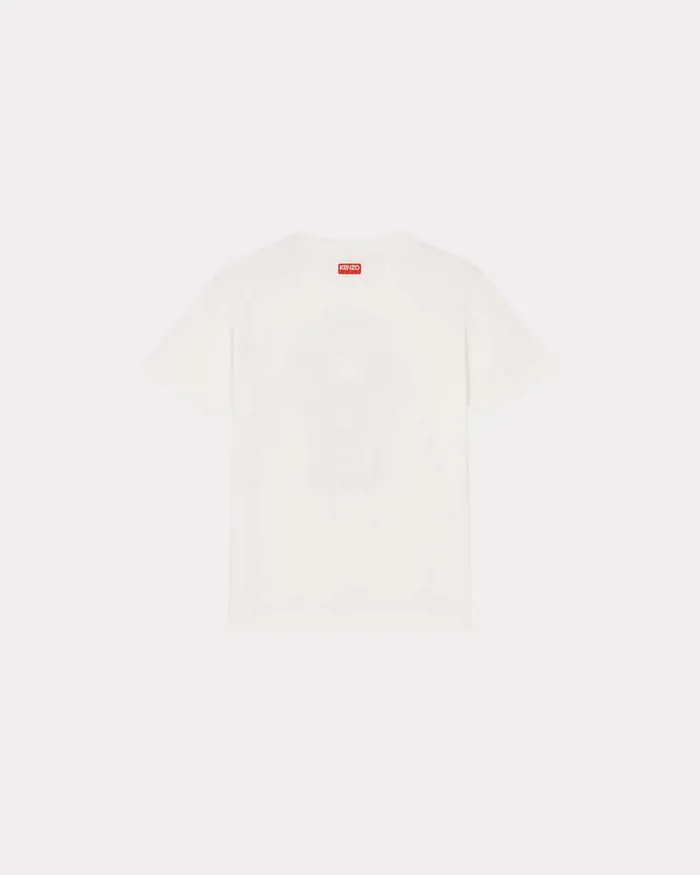 Kenzo TShirts And Polos Women Loosefit 039Varsity Jungle039 Elephant Tshirt Off White