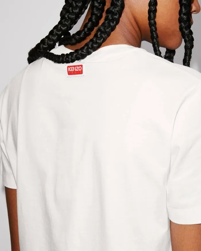 Kenzo TShirts And Polos Women Loosefit 039Varsity Jungle039 Elephant Tshirt Off White