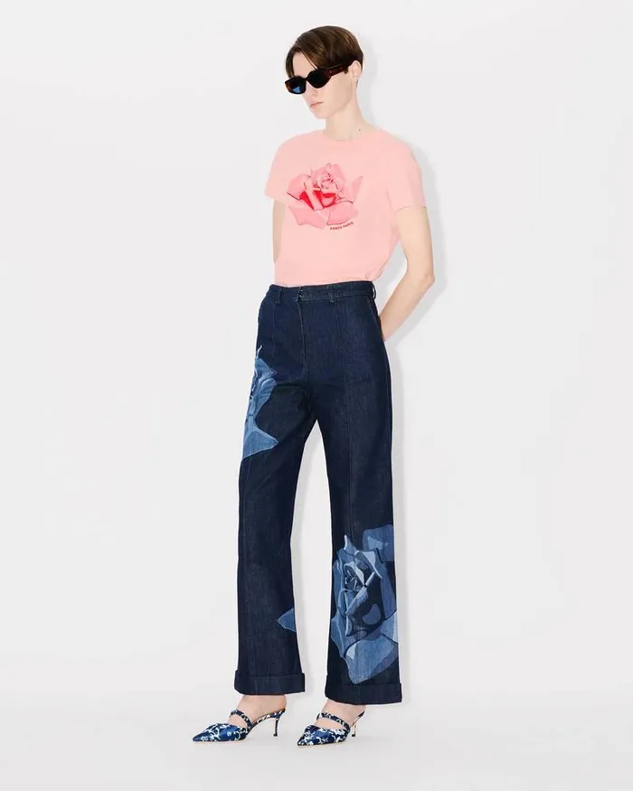 Kenzo TShirts And Polos Women Rose039 Classic Tshirt Faded Pink