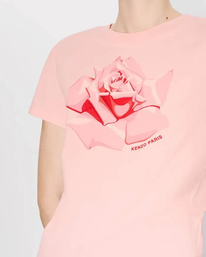 Kenzo TShirts And Polos Women Rose039 Classic Tshirt Faded Pink