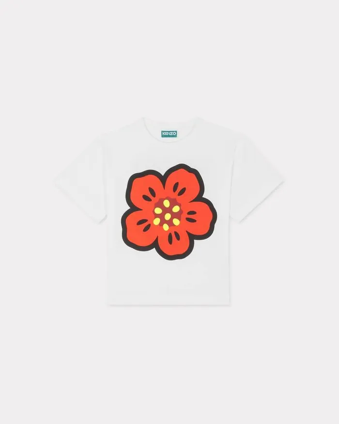 Kenzo TShirts And Sweatshirts Kids 039Sailor039 Printed Cotton Tshirt Off White