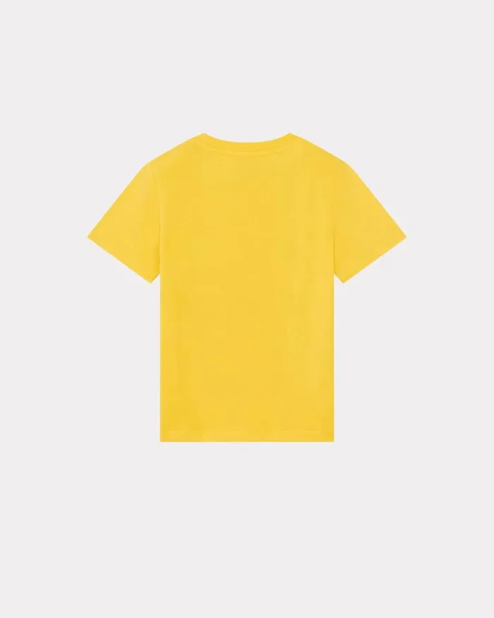 Kenzo TShirts And Sweatshirts Kids Shortsleeved Cotton Tshirt Golden Yellow