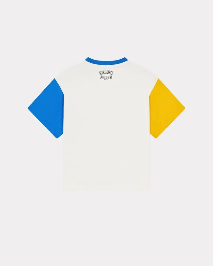 Kenzo TShirts And Sweatshirts Kids Shortsleeved Cotton Tshirt Off White