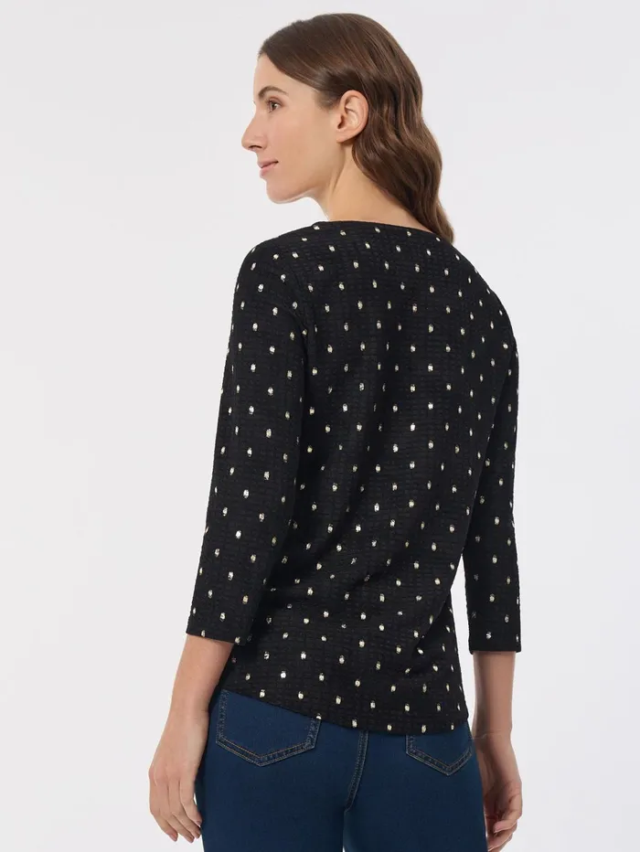 Keyhole Neckline Sparkle Accent Top Women Jones New York Tops and Blouses Keyhole Neckline Sparkle Accent Top Women Jones New York Tops and Blouses