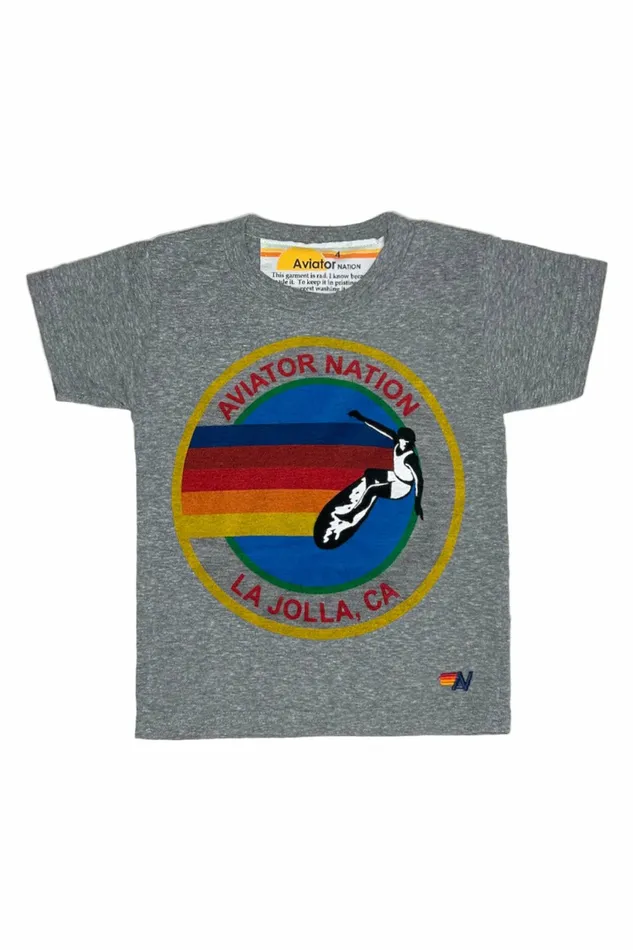 Kids AVIATOR NATION LA JOLLA 8211 KIDS TEE HTHR Aviator Nation