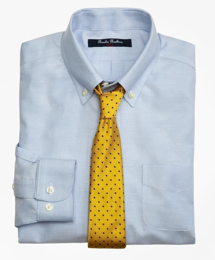 Kids Boys NonIron Supima Oxford Polo ButtonDown Dress Shirt Blue Brooks Brothers Shirts
