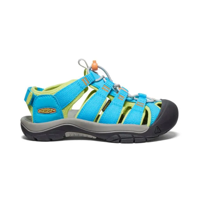 Kids KEEN Online Big Kids039 Newport Boundless Blue AtollDaiquiri Green Sandal