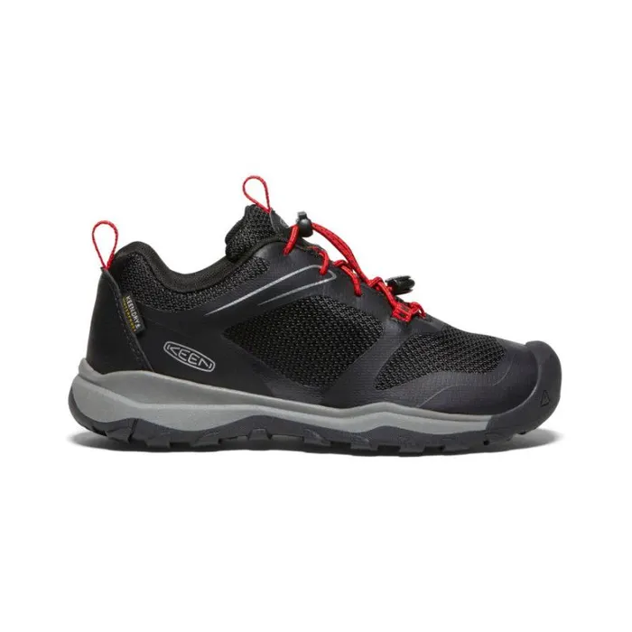 Kids KEEN Online Big Kids039 Wanduro Low Waterproof Black Leather Shoe