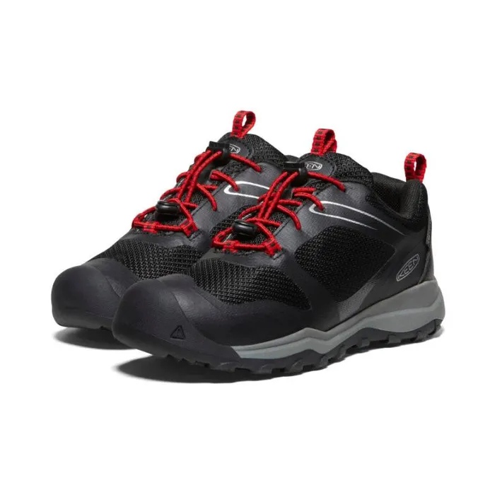 Kids KEEN Online Big Kids039 Wanduro Low Waterproof Black Leather Shoe Kids KEEN Online Big Kids039 Wanduro Low Waterproof Black Leather Shoe