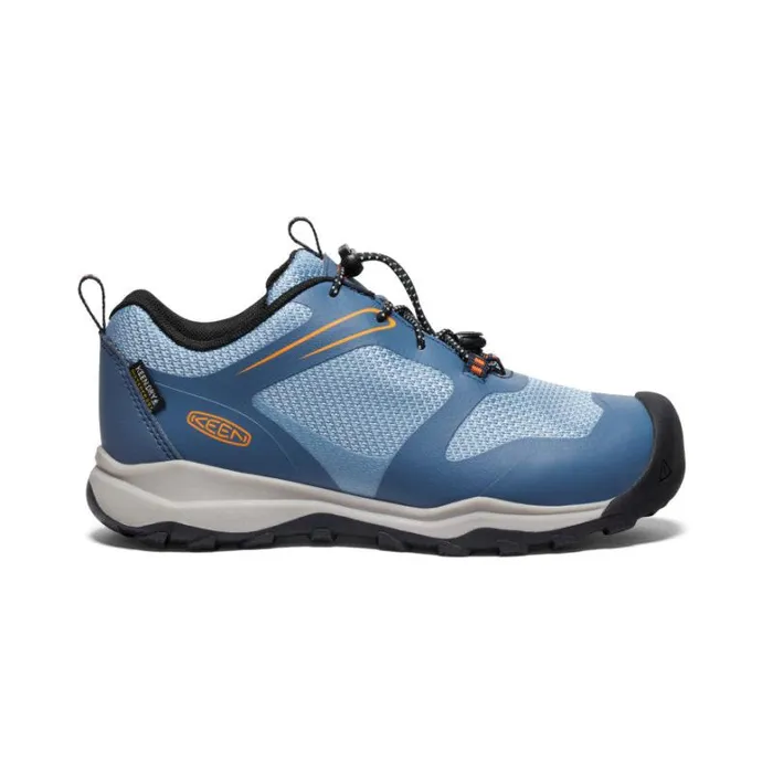 Kids KEEN Online Big Kids039 Wanduro Low Waterproof Vintage IndigoScarlet Ibis Leather Shoe