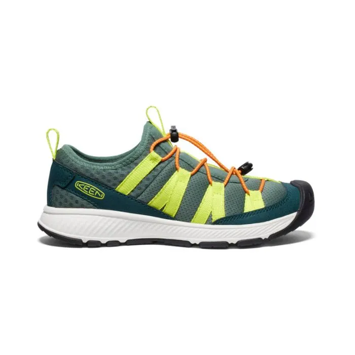Kids KEEN Playground Big Kids039 Motozoa Sneaker Sea MossScarlet Ibis Shoe