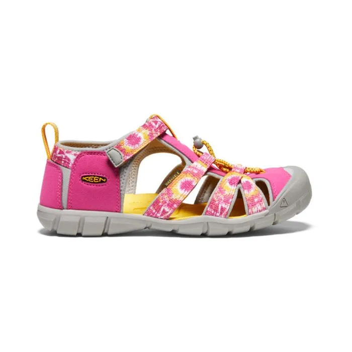 Kids KEEN Playground Big Kids039 Yellow Print Water Sandals 8211 Seacamp II CNX