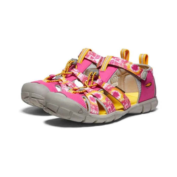 Kids KEEN Playground Big Kids039 Yellow Print Water Sandals 8211 Seacamp II CNX Kids KEEN Playground Big Kids039 Yellow Print Water Sandals 8211 Seacamp II CNX