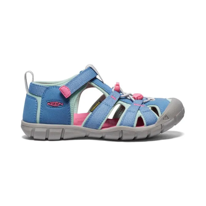 Kids KEEN Sandals Big Kids039 Seacamp II CNX Coronet BlueHot Pink Sandal
