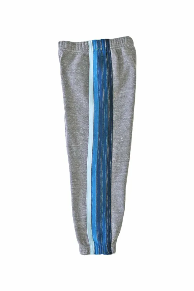 Kids KID039S 5 STRIPE SWEATPANTS 8211 HEATHER GREY BLUE STRIPES Aviator Nation