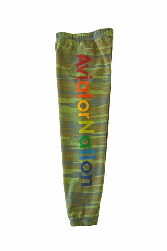 Kids KID039S AVIATOR NATION SWEATPANTS 8211 CAMO Aviator Nation