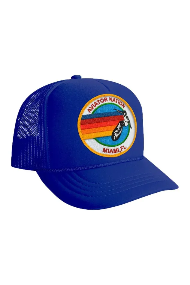 Kids KID039S SIGNATURE MIAMI VINTAGE TRUCKER HAT Aviator Nation Kids KID039S SIGNATURE MIAMI VINTAGE TRUCKER HAT Aviator Nation