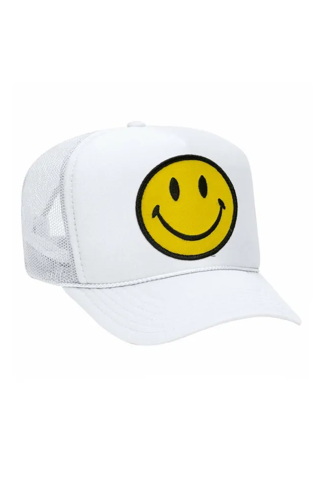 Kids KID039S SMILEY VINTAGE TRUCKER HAT Aviator Nation Kids KID039S SMILEY VINTAGE TRUCKER HAT Aviator Nation
