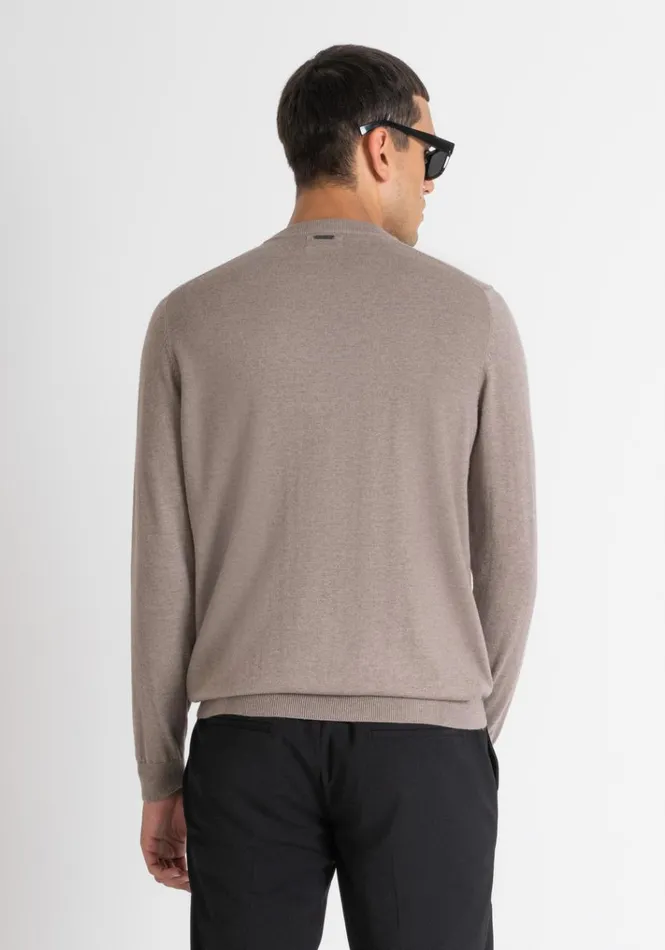 Knitwear Men Antony Morato Regular Fit Cashmere Blend Jumper Nut