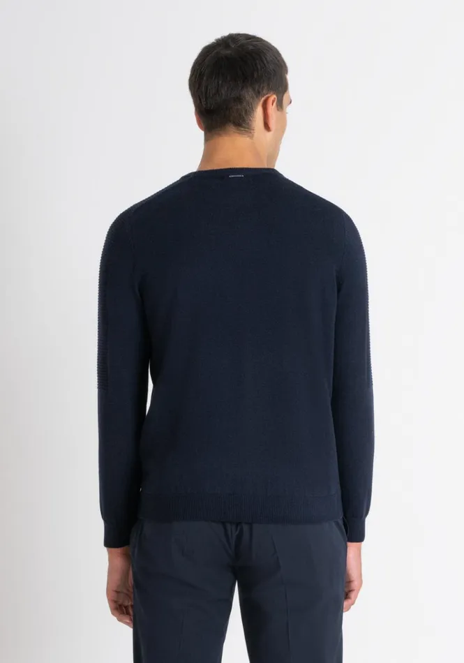 Knitwear Men Antony Morato Regular Fit Merino Wool Sweater Blue Ink