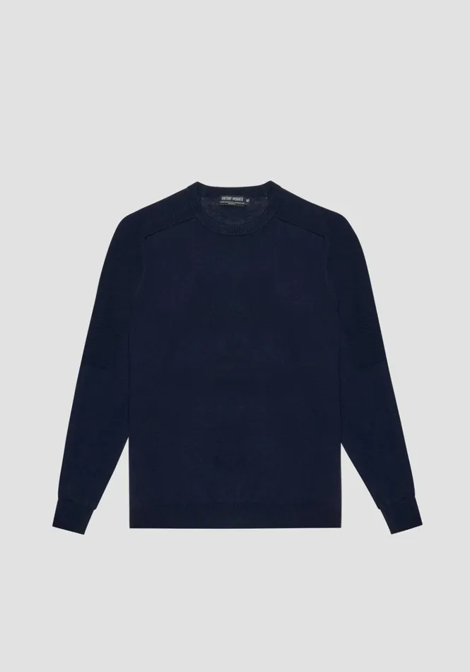 Knitwear Men Antony Morato Regular Fit Merino Wool Sweater Blue Ink