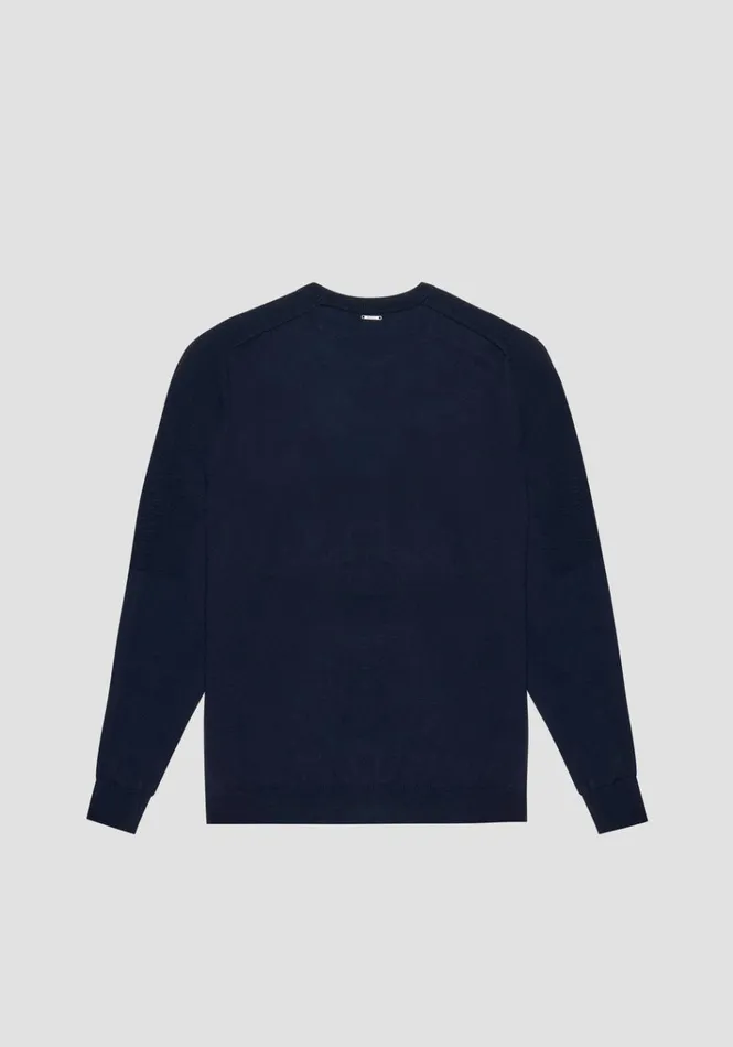 Knitwear Men Antony Morato Regular Fit Merino Wool Sweater Blue Ink