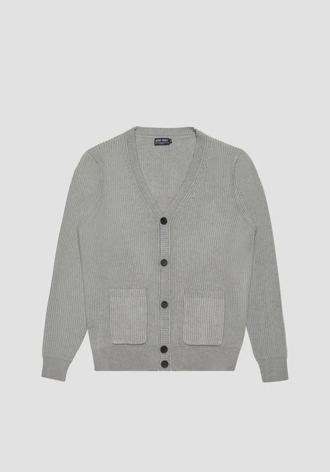 Knitwear Men Antony Morato Regular Fit Sweater In Wool Blend Yarn Rib Knitstitch Clay