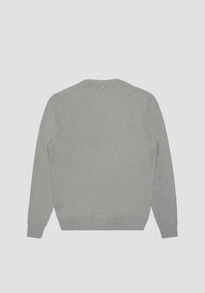 Knitwear Men Antony Morato Regular Fit Sweater In Wool Blend Yarn Rib Knitstitch Clay