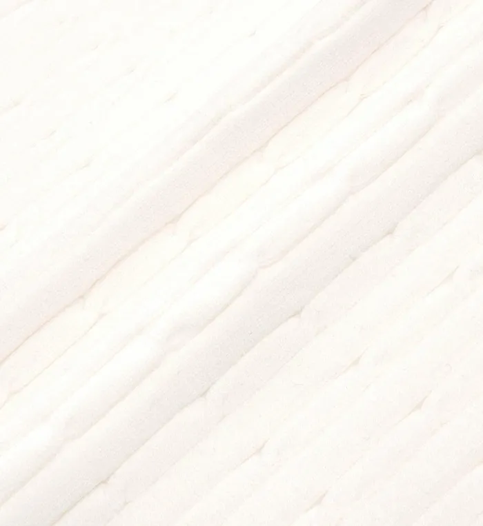 Knitwear Women Sporty and Rich Serif Logo Mini Cable Skirt 8211 Off WhiteNavyRed