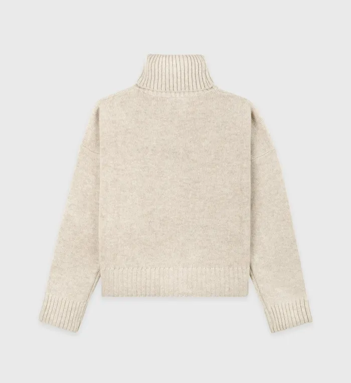 Knitwear Women Sporty and Rich SRC Wool Turtleneck 8211 CreamWhite