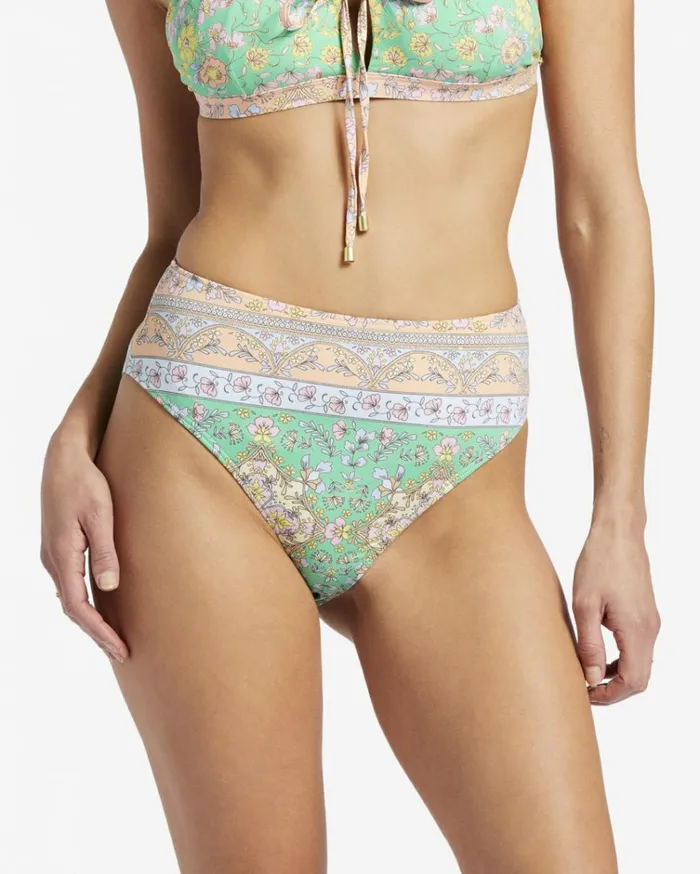 La Mer Hawaii Maui Skimpy Bikini Bottoms Green Women Billabong Bikinis