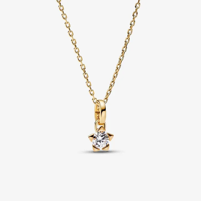 LabGrown Diamond Necklaces Women Pandora Online Talisman 14k Gold Labgrown Diamond Star Pendant Necklace