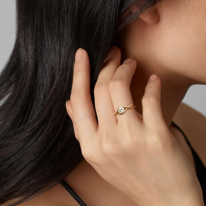 LabGrown Diamond Rings Women Pandora Online Infinite 14k Gold Labgrown Diamond Ring Gold