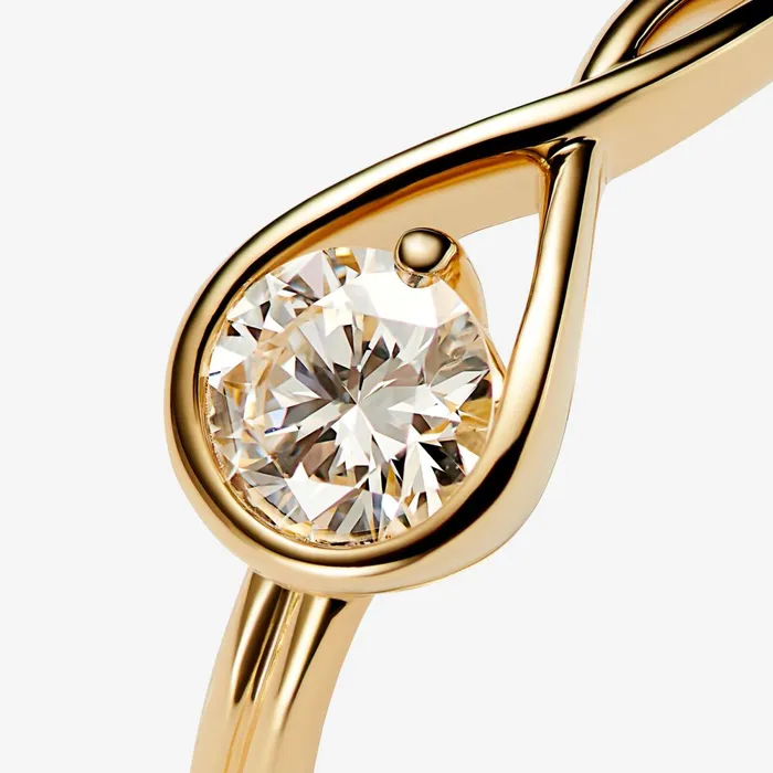 LabGrown Diamond Rings Women Pandora Online Infinite 14k Gold Labgrown Diamond Ring Gold