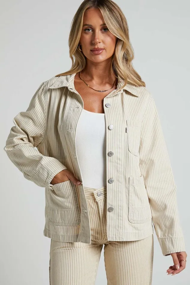 Levi039s 8211 UTILITY CHORE JACKET In Lines In The Sand Trucker Women Showpo Denim