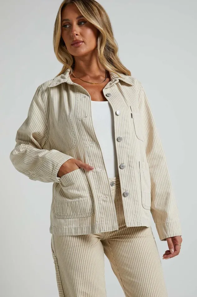 Levi039s 8211 UTILITY CHORE JACKET In Lines In The Sand Trucker Women Showpo Denim