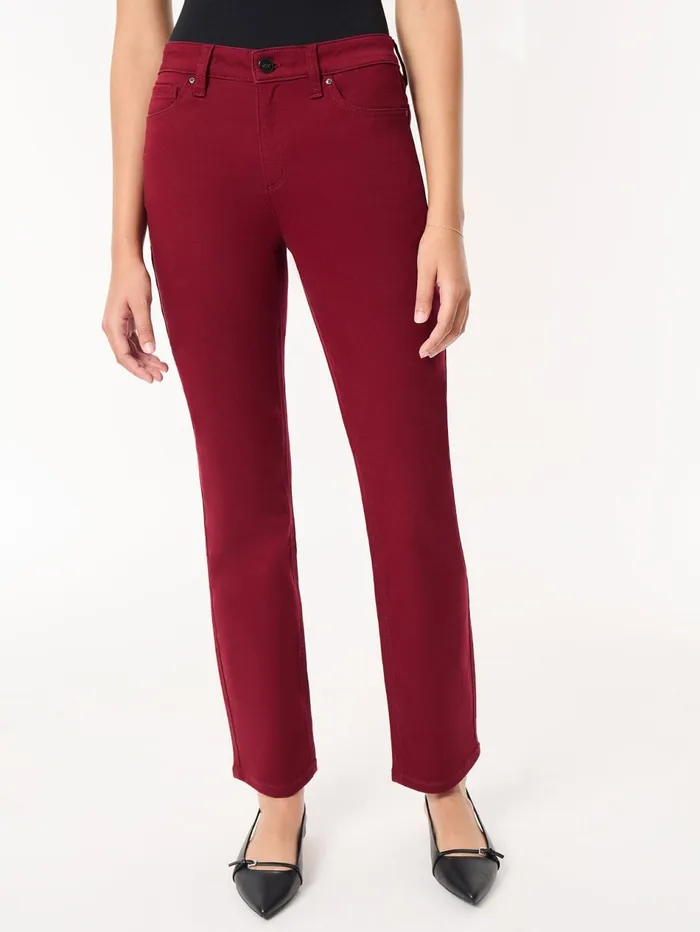 Lexington Straight Leg Jeans Bordeaux Women Jones New York Pants and Skirts Lexington Straight Leg Jeans Bordeaux Women Jones New York Pants and Skirts
