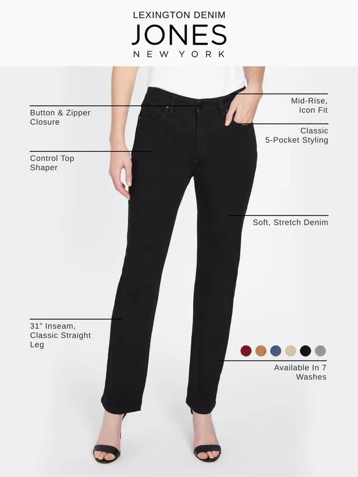 Lexington Straight Leg Jeans Slater Wash Women Jones New York Pants and Skirts