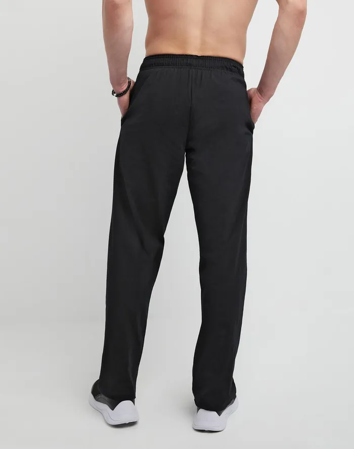 Lightweight Lounge Pants OpenHem C Logo 325034 Black Men Champion Pants and Joggers