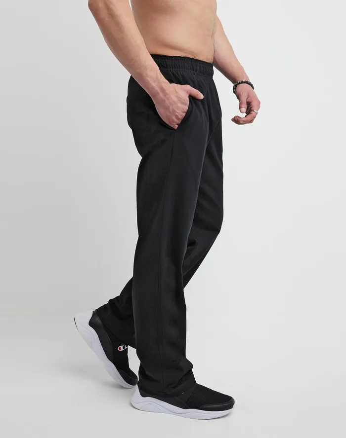 Lightweight Lounge Pants OpenHem C Logo 325034 Black Men Champion Pants and Joggers