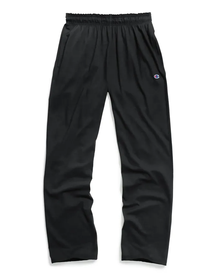 Lightweight Lounge Pants OpenHem C Logo 325034 Black Men Champion Pants and Joggers