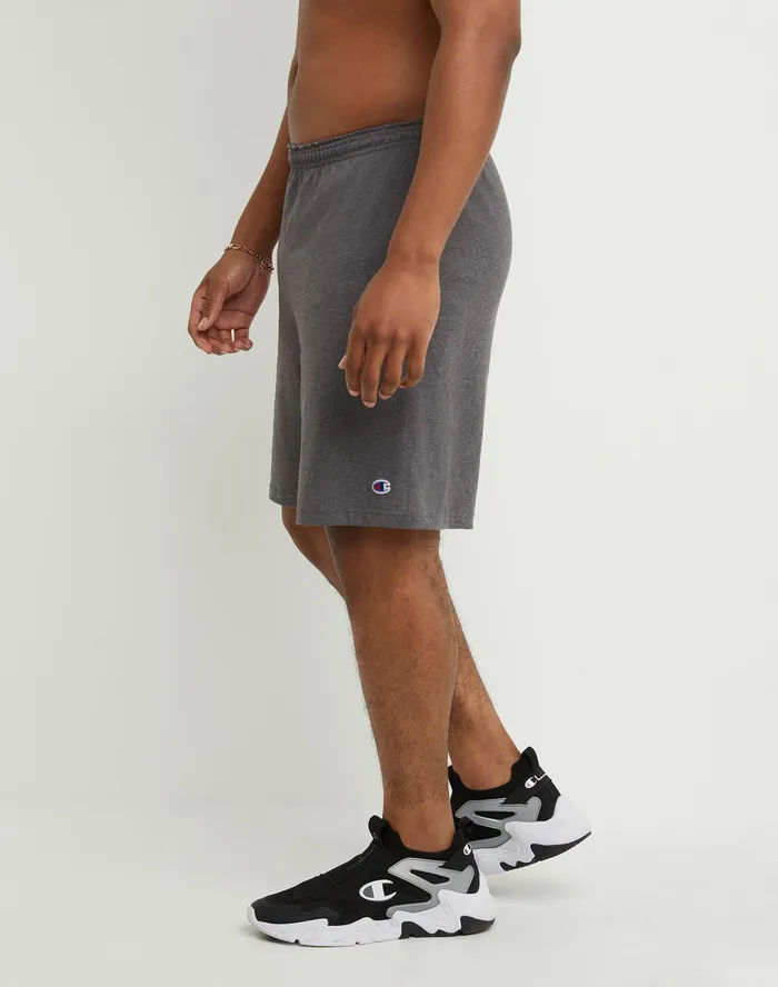 Lightweight Lounge Shorts C Patch Logo 9034 Granite Heather Men Champion Shorts