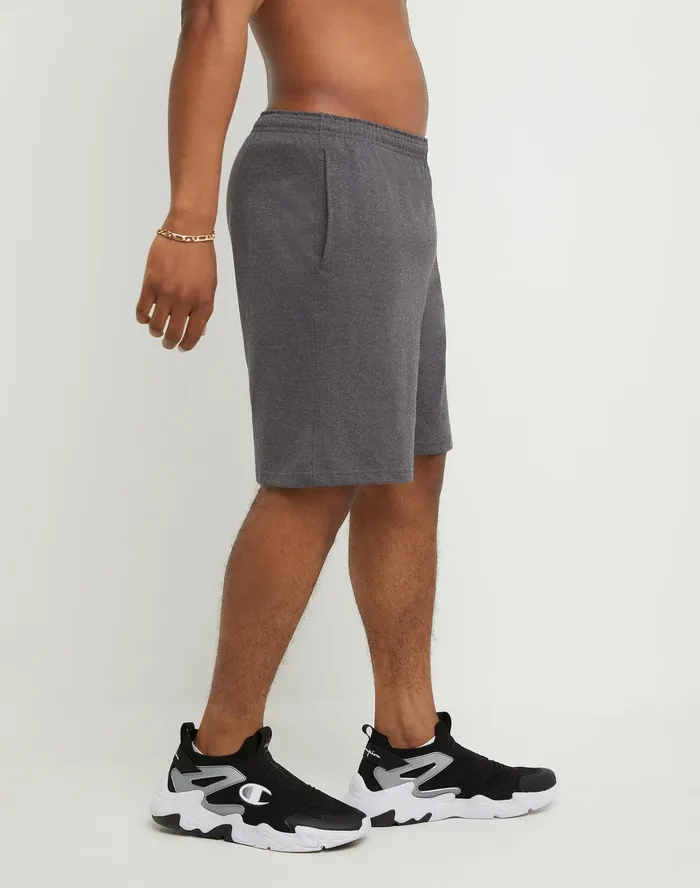 Lightweight Lounge Shorts C Patch Logo 9034 Granite Heather Men Champion Shorts