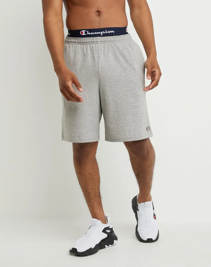 Lightweight Lounge Shorts C Patch Logo 9034 Oxford Grey Men Champion Shorts