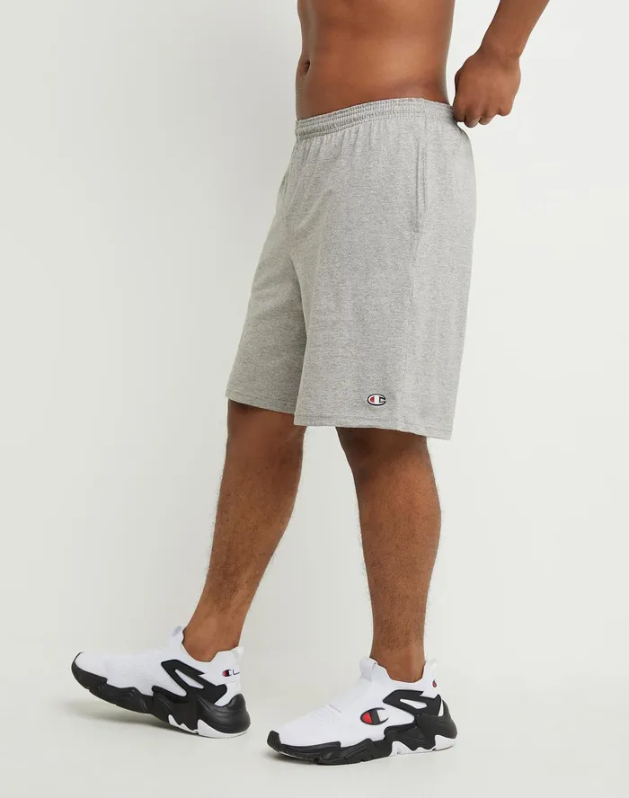 Lightweight Lounge Shorts C Patch Logo 9034 Oxford Grey Men Champion Shorts