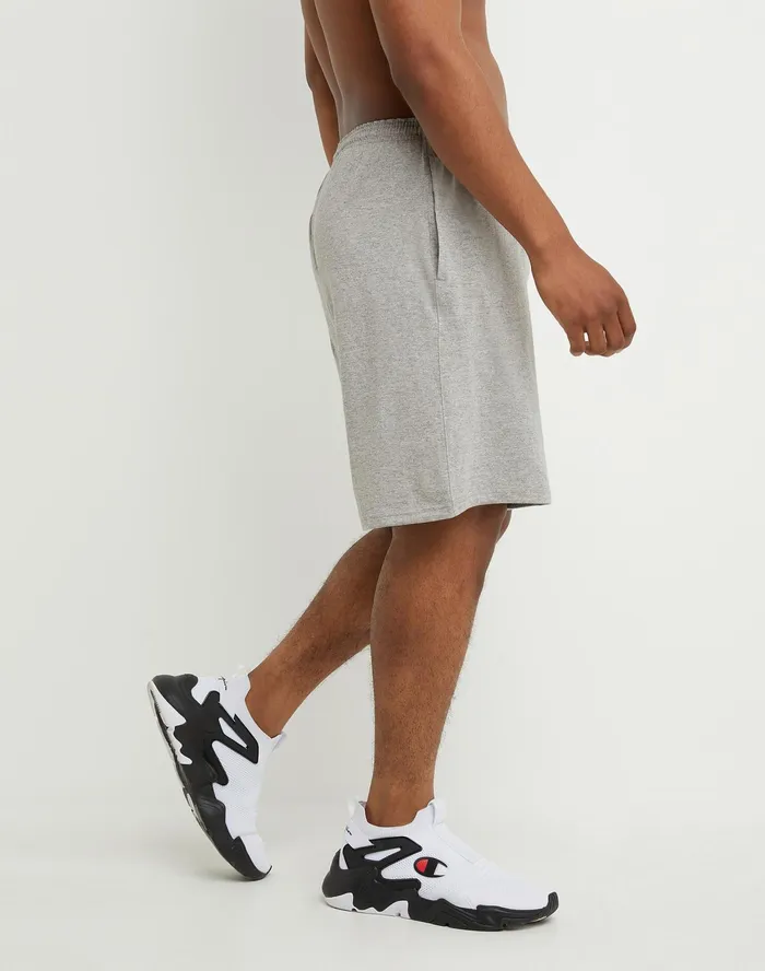 Lightweight Lounge Shorts C Patch Logo 9034 Oxford Grey Men Champion Shorts