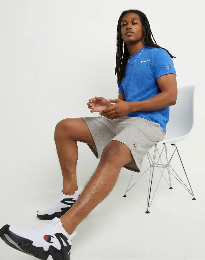 Lightweight Lounge Shorts C Patch Logo 9034 Oxford Grey Men Champion Shorts