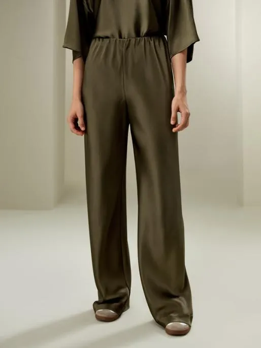 Lilysilk 32MM DoubleFaced Silk Charmeuse Bias Cut Pants Women Bottoms