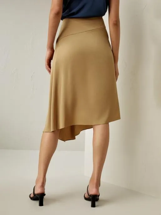 Lilysilk Asymmetrical Silk Skirt In Taffy Women Bottoms